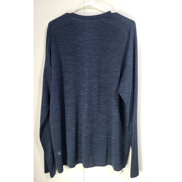 LULULEMON Men's SZ XL Long Sleeve Navy Blue Shirt Performance Athleisure Activew - Picture 2 of 10
